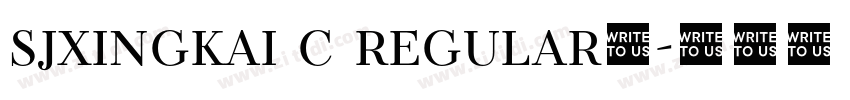 sjxingkai c regular免字体转换